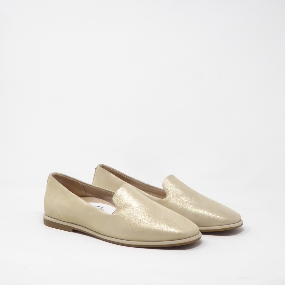 Vionic Women Loafer Gold Willa 2.0 Shimmer Leather Flat 7.5